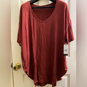 NWT SPANDEX V NECK TOP SIZE 2X